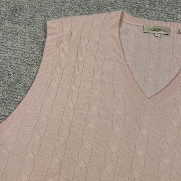 Peter Millar Vest Mens Large 100% Cashmere Sleeveless Golf Pullover Light Pink - Picture 4 of 7